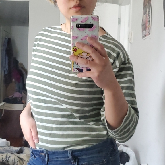 Saint-James Green striped long sleeves - Picture 5 of 6